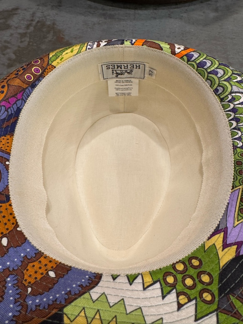 HERMES Silk Fedora Hat - Multicolor - Picture 5 of 6